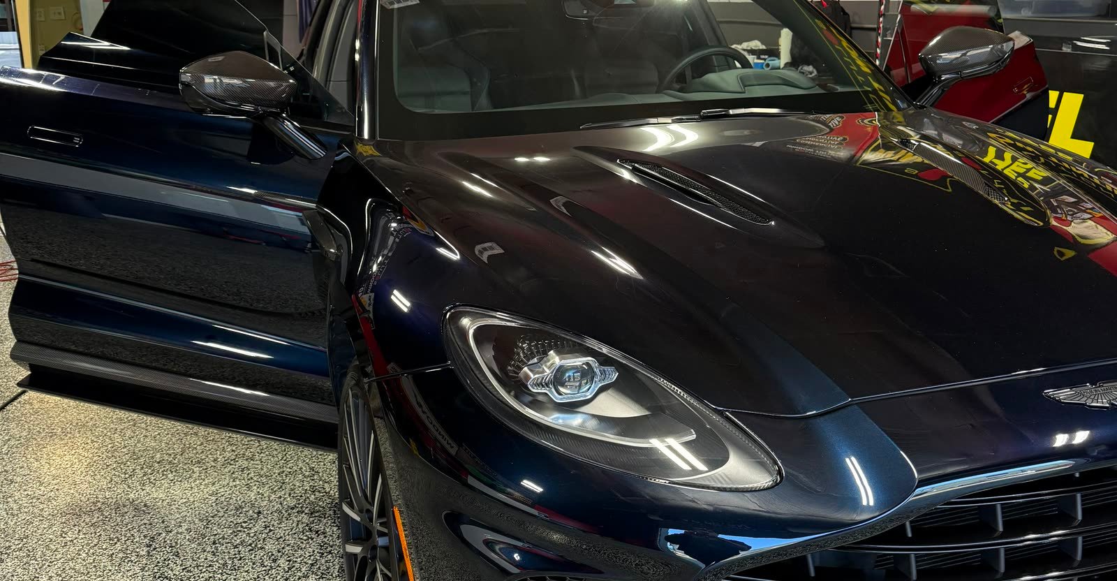 Aston Martin DBX with a ceramic-coated finish at Solution Window Tinting